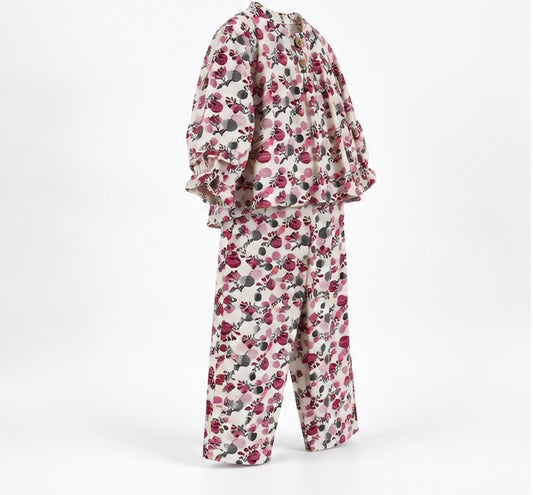Girls Rose Print Baby 2-Piece Set