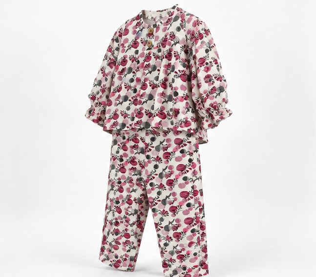 Girls Rose Print Baby 2-Piece Set