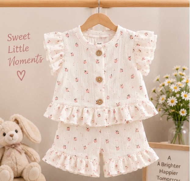 Ruffle Baby Girl 2-Piece Set - Strawberry