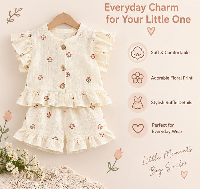 Ruffle Baby Girl 2-Piece Set - Artisanal