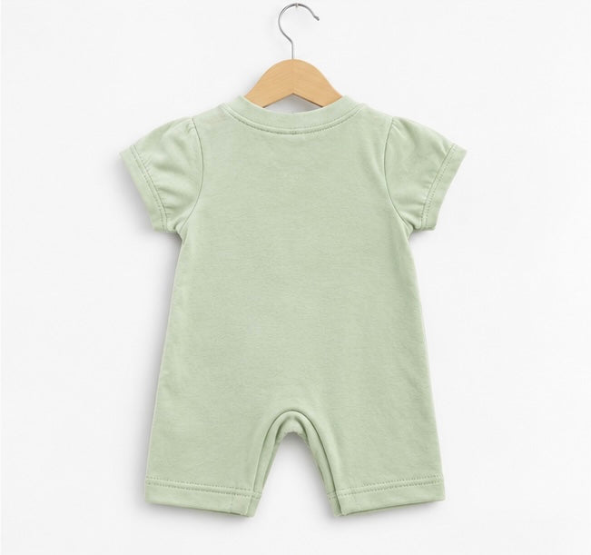 Boys I'm The New Guy Green Romper