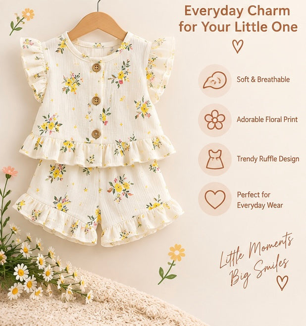 Ruffle Baby Girl 2-Piece Set - Floral
