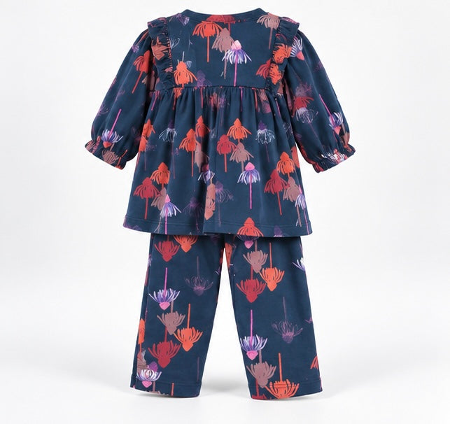 Girls Echinacea Print Baby 2-Piece Set