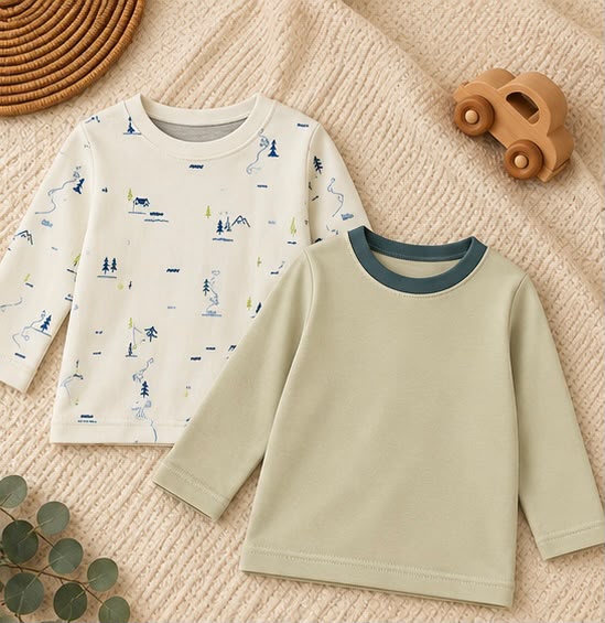 2 Piece Adventure Print Tee Combo