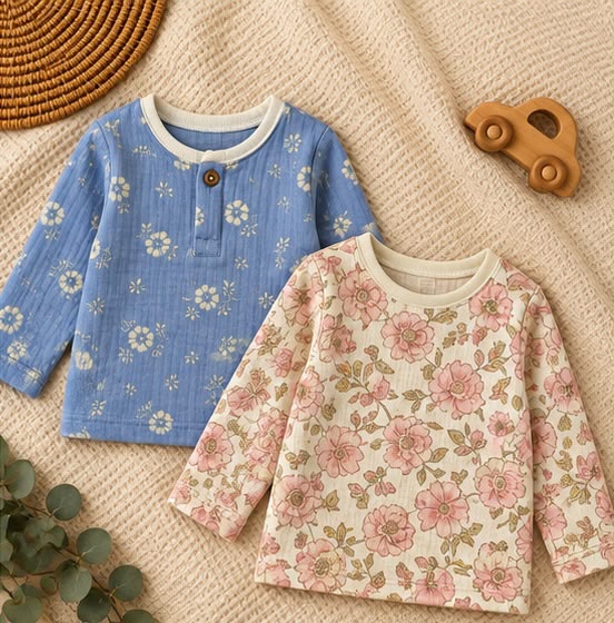2 Piece Floral Bloom Tee Combo Set