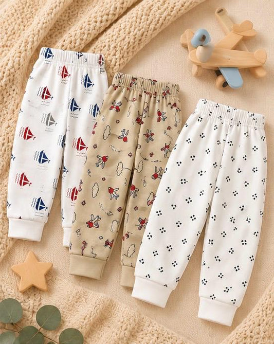 3 Piece Playful Prints Baby Pants Combo