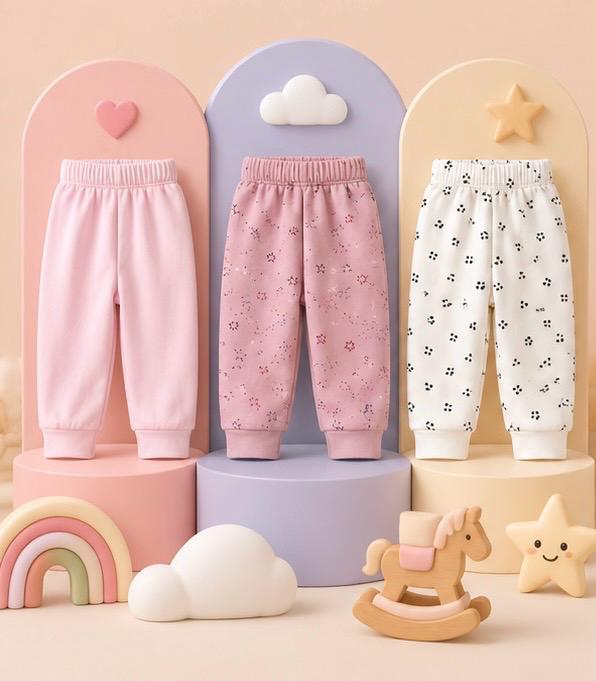3 Piece Dreams & Stars Baby Pants Combo