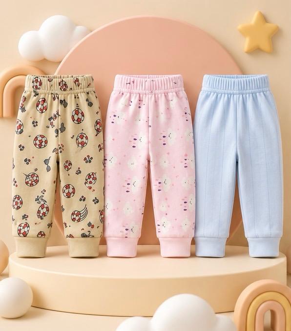 3 Piece Rainbow Bubbles Baby Pants Combo