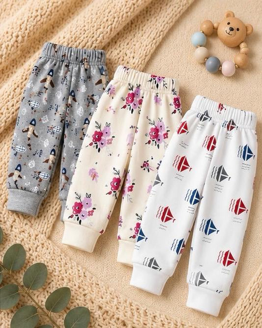 3 Piece Winter Blooms Nautical Baby Pants Combo