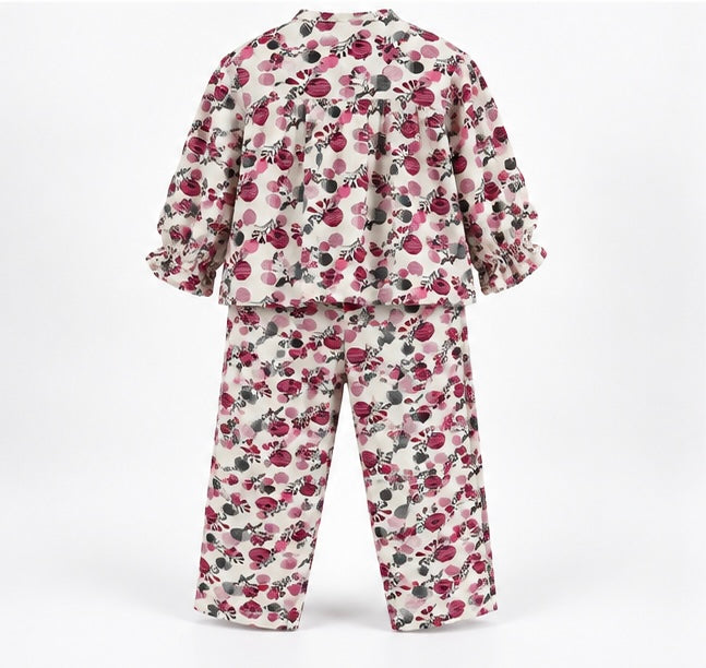 Girls Rose Print Baby 2-Piece Set