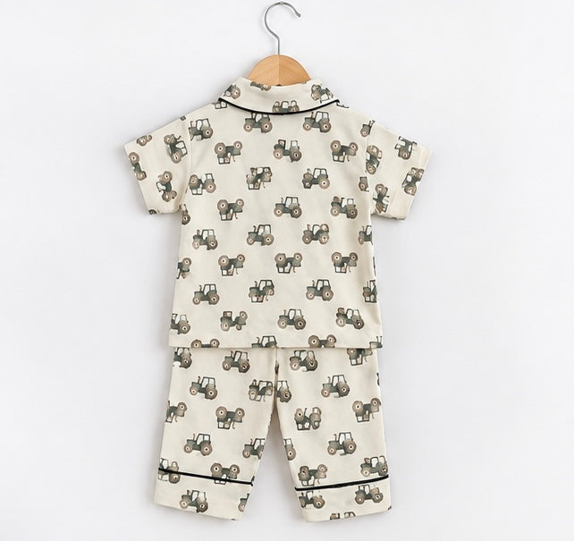 Boys Tractor Print 2-Piece Set