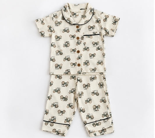 Boys Tractor Print 2-Piece Set
