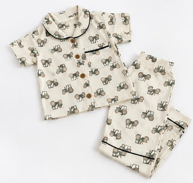 Boys Tractor Print 2-Piece Set