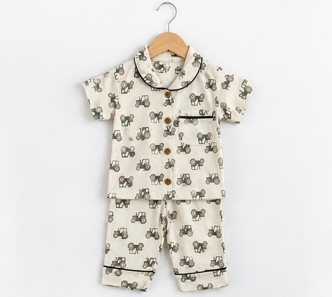 Boys Tractor Print 2-Piece Set
