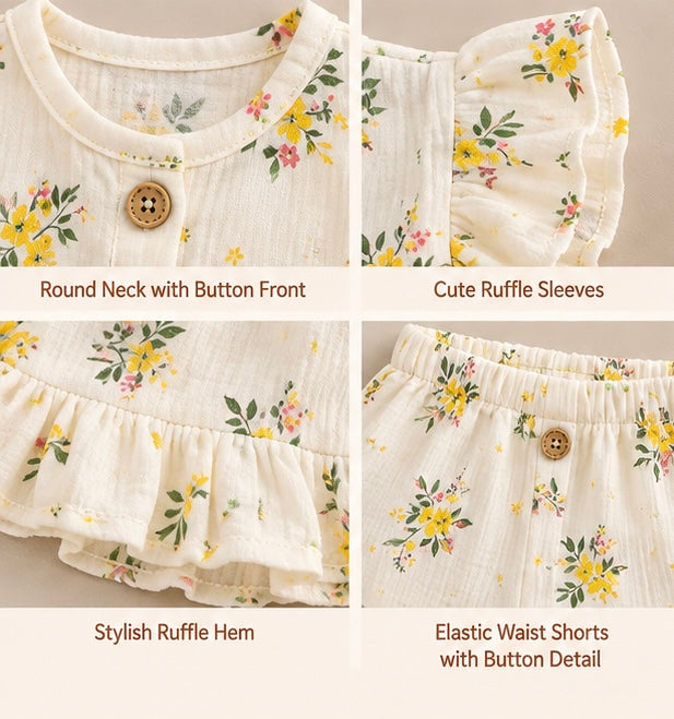 Ruffle Baby Girl 2-Piece Set - Floral