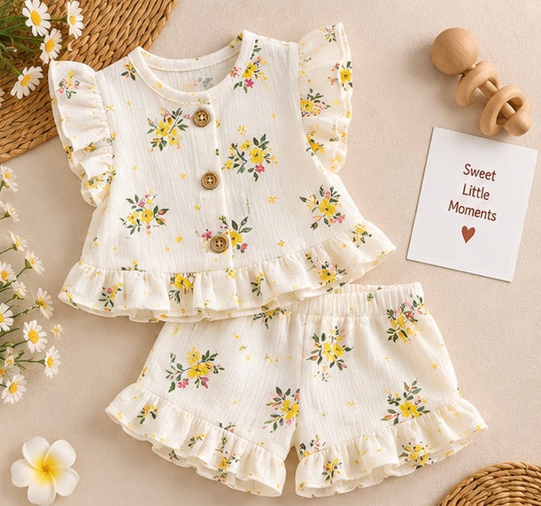 Ruffle Baby Girl 2-Piece Set - Floral