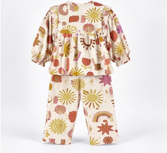 Girls Sunshine Print Baby 2-Piece Set