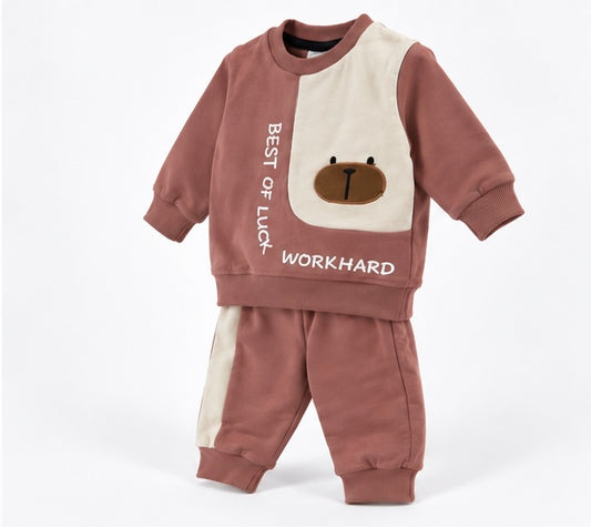 Boys Brown Mocha Tracksuit Set