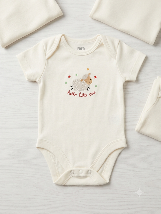 Baby Onesies Bodysuit - Half Sleeve - Design 9