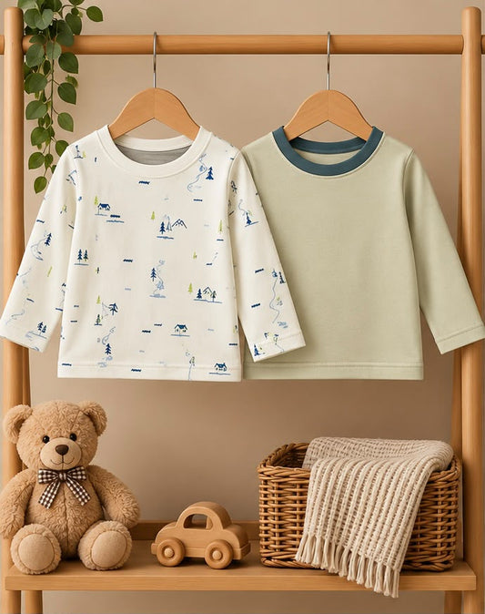 2 Piece Adventure Print Tee Combo