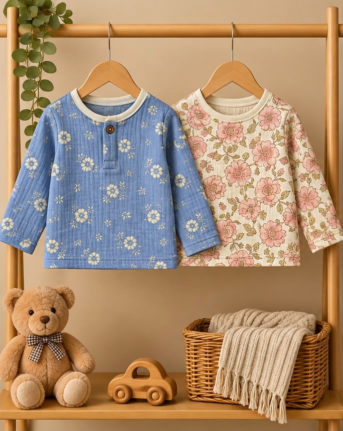 2 Piece Floral Bloom Tee Combo Set