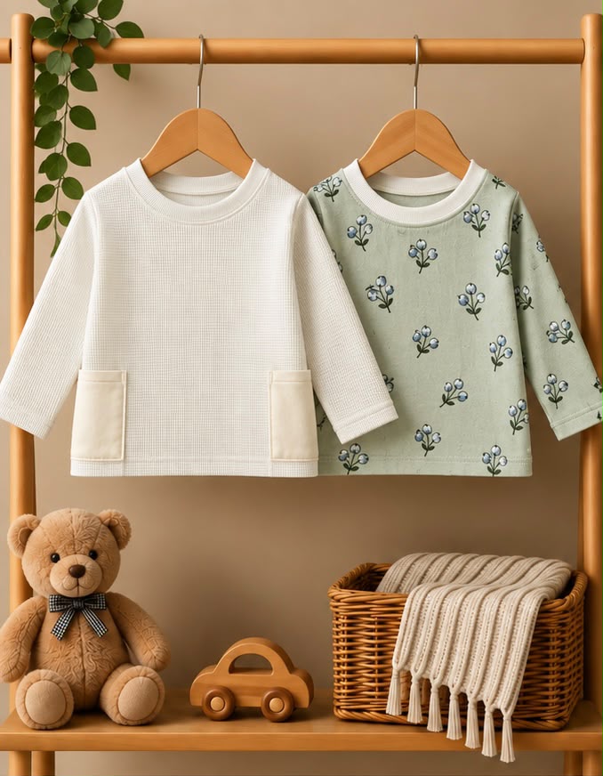 2 Piece Pocket & Floral Tee Combo