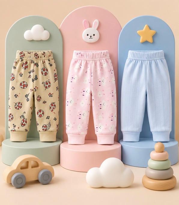 3 Piece Rainbow Bubbles Baby Pants Combo