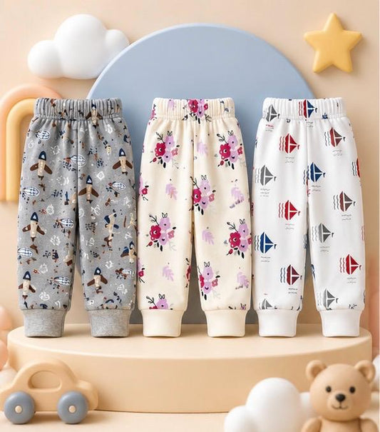3 Piece Winter Blooms Nautical Baby Pants Combo