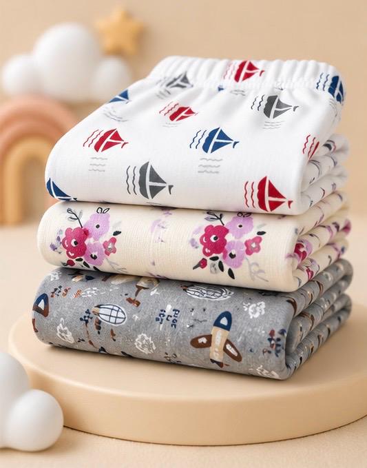 3 Piece Winter Blooms Nautical Baby Pants Combo