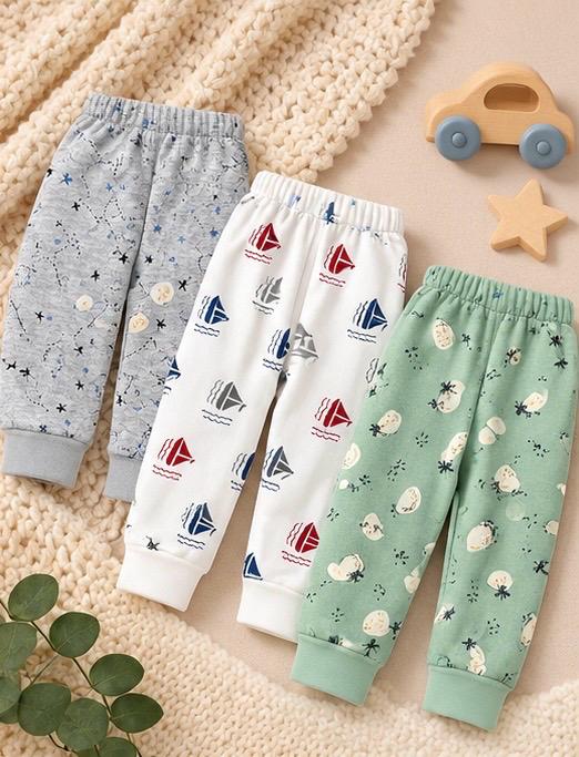 3 Piece Stars Sailboats Sheep Baby Pants Combo