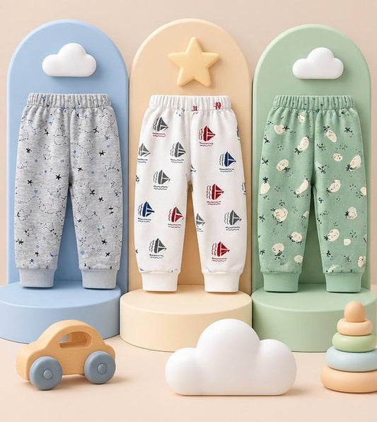 3 Piece Stars Sailboats Sheep Baby Pants Combo