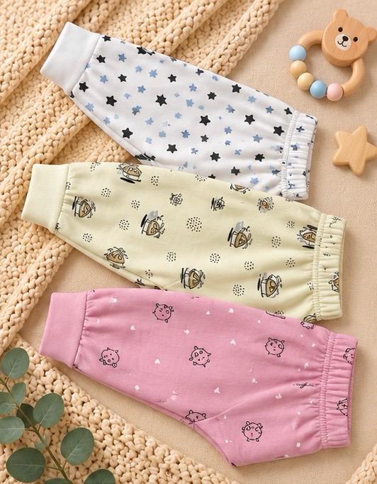 3 Piece Stars Owl Cat Baby Pants Combo